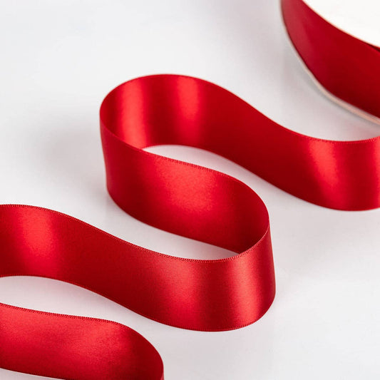 Ruby 126 Double Faced Satin Ribbon 100-Yard Roll