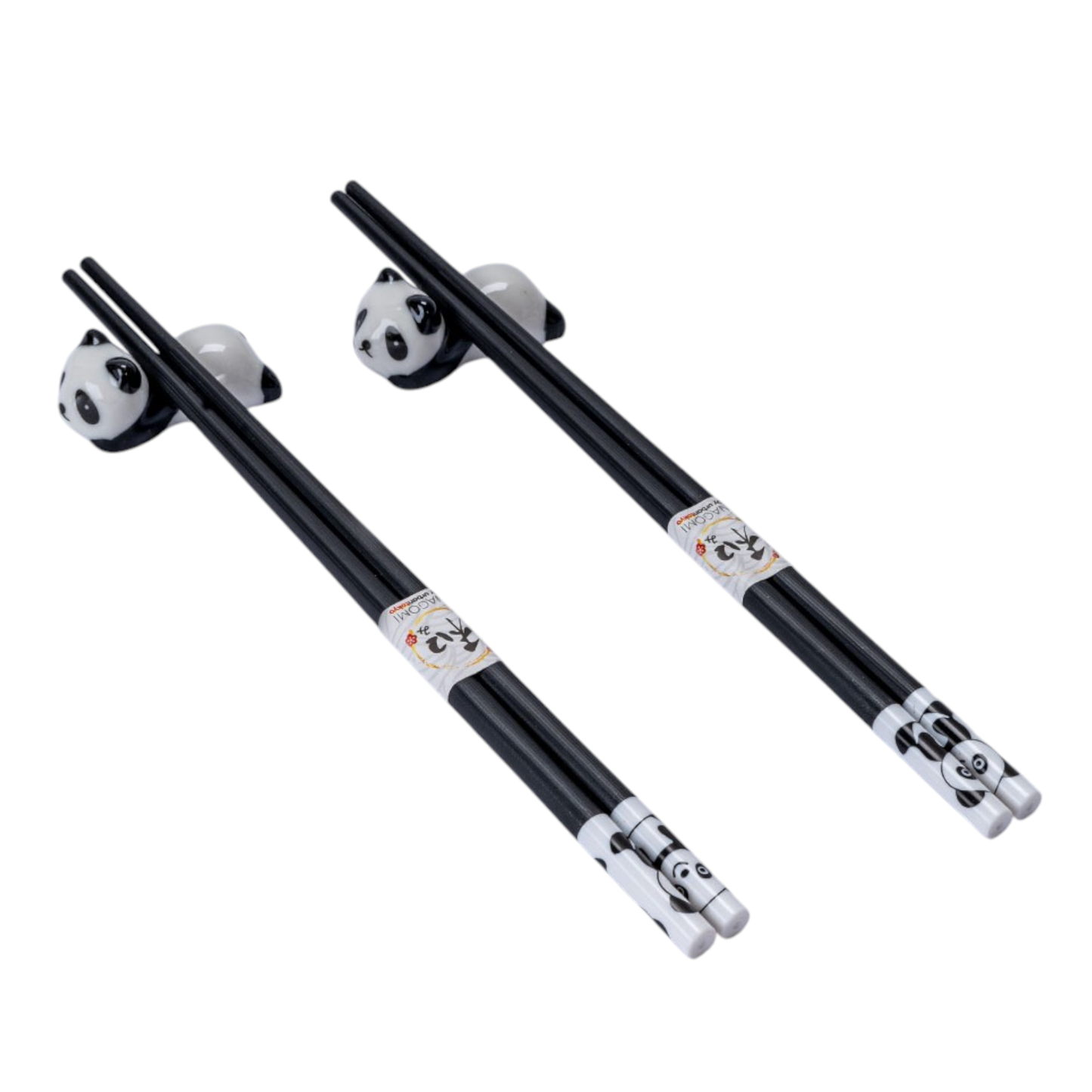 Panda Cat 2 Pair Chopsticks and Chopsticks Rests Gift Set (1/80)