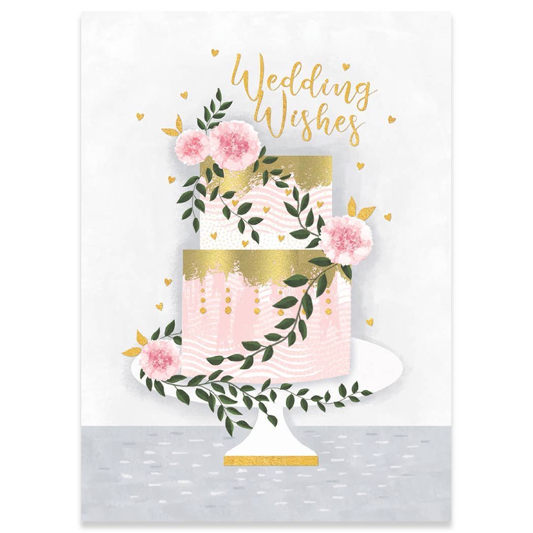 WEDDING WISHES WEDDING GREETING CARD 4.5 x 6.25"