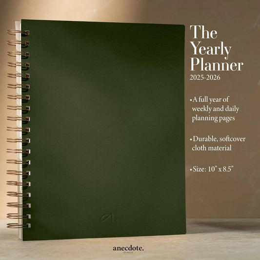 The Yearly Planner -Undated 52 week planner - Spiral Bound