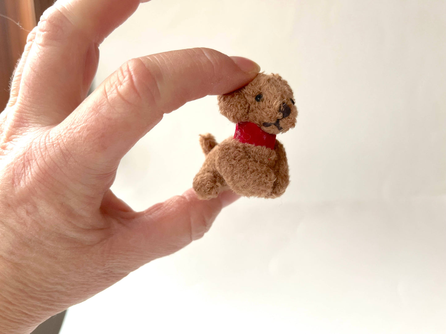 Miniature Plush Puppy Dog Dollhouse Backpack Charm