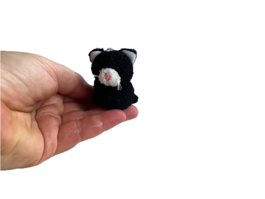 Small Plush Kitty Cat (Black White) 