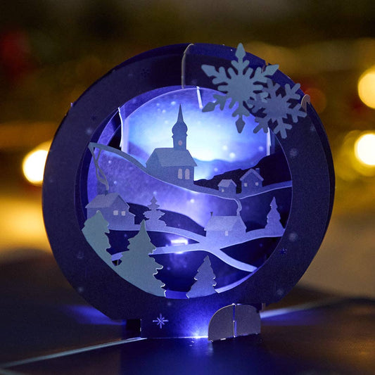 Season of Light Winter Village Light-Up Pop-Up Card 5x7"