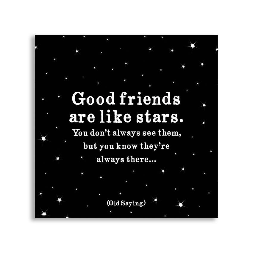 Magnet "Good Friends Like Stars", 3.5 in. Square