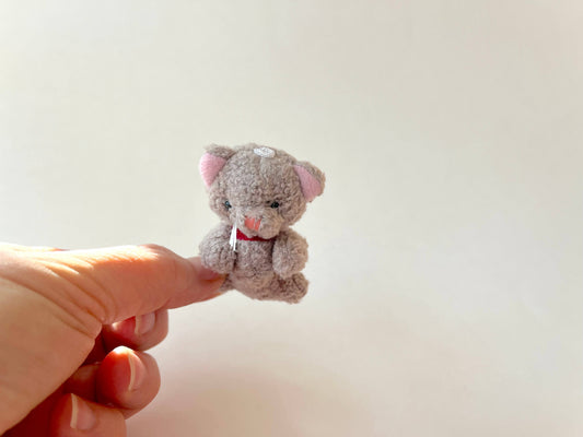 Small Plush Kitty Cat (Gray)