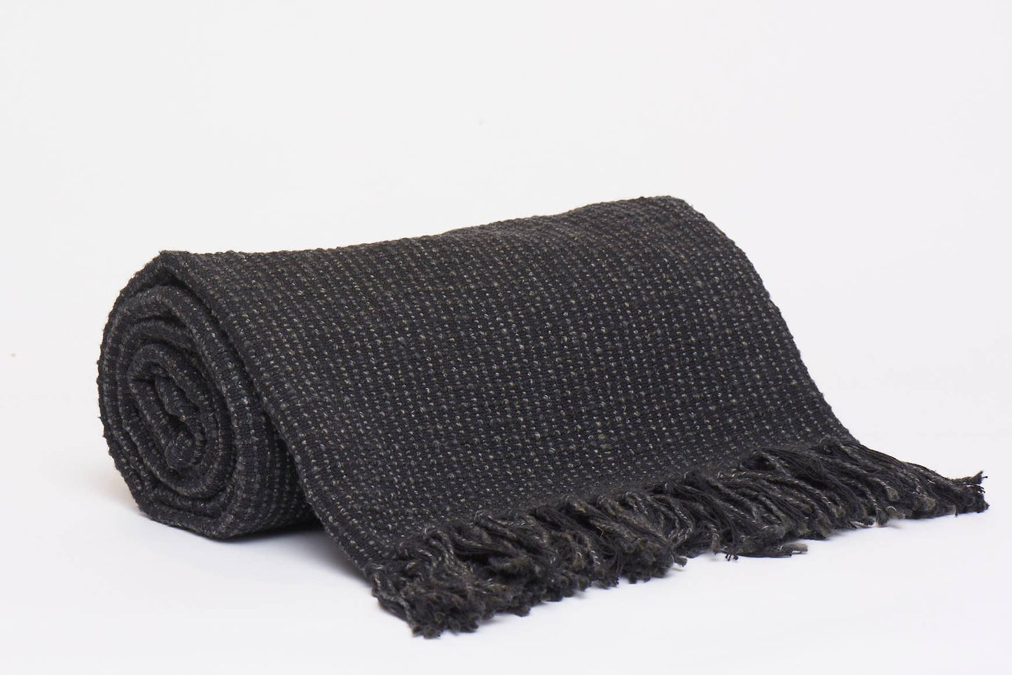 Square Stitch Pattern Throw with Fringe ends