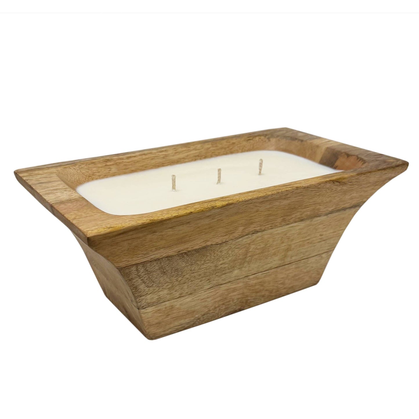 Mango Wood Deep Rectangular Candle