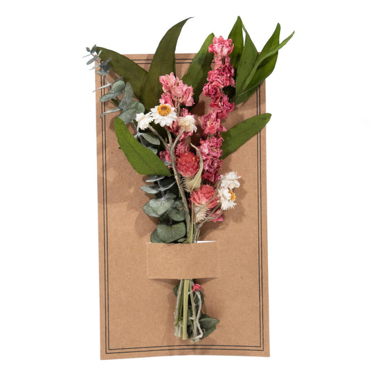 Eucalyptus & Pink Larkspur Mini Bouquet #57