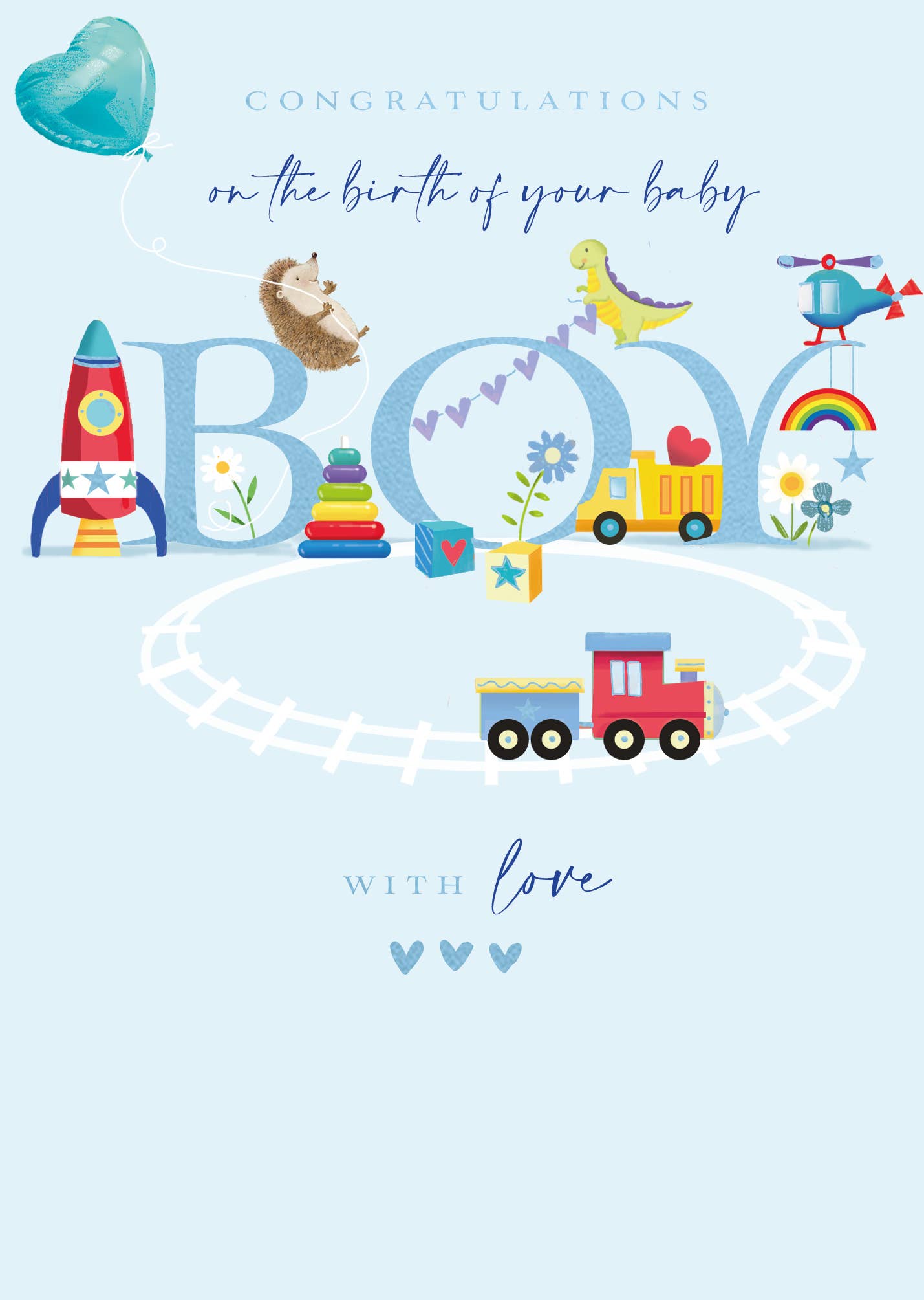 BABY BOY GREETING CARD LING