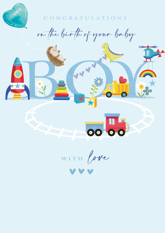 BABY BOY GREETING CARD LING