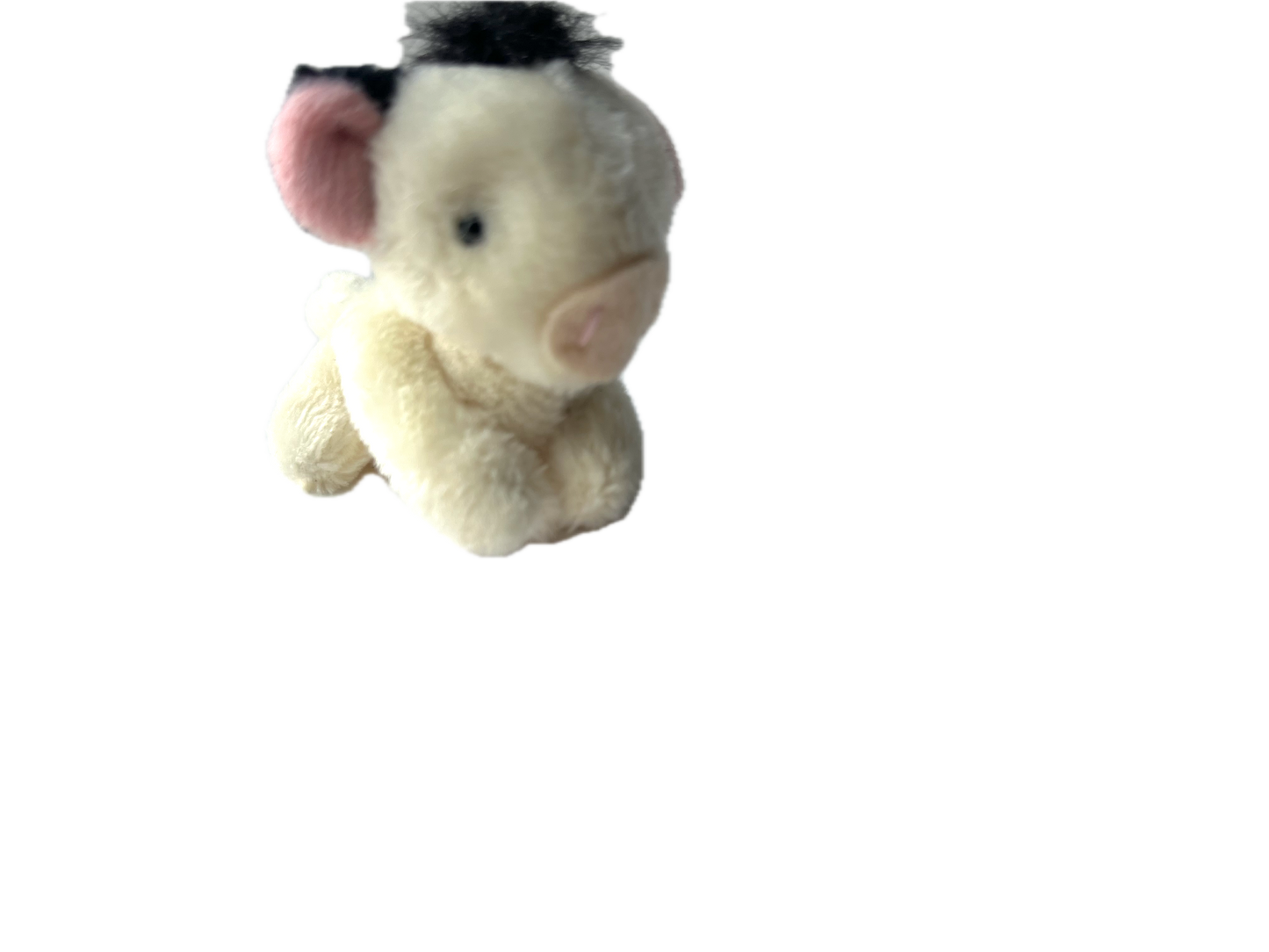 Miniature Plush Cow Keychain Pendant Backpack Charm Doll Toy
