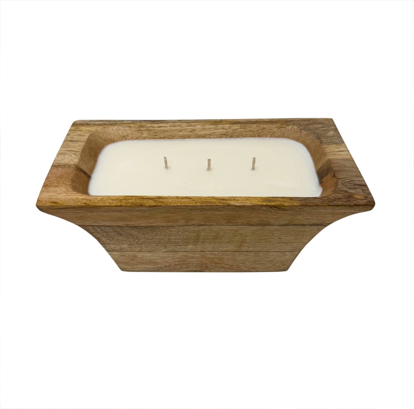 Mango Wood Deep Rectangular Candle