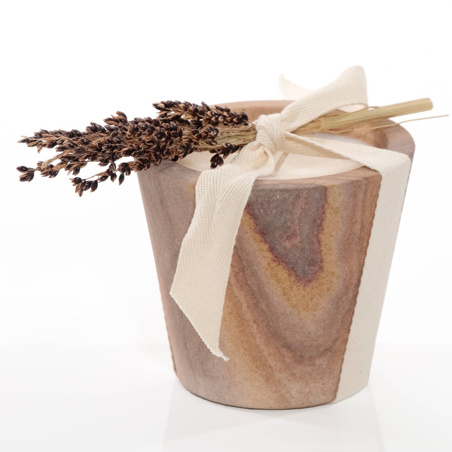 Palo Santo Scented Travertine Candle