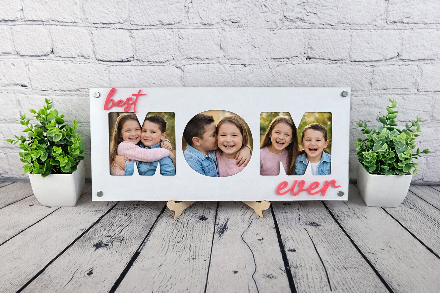 Best Mom Ever 3-Photo Picture Frame