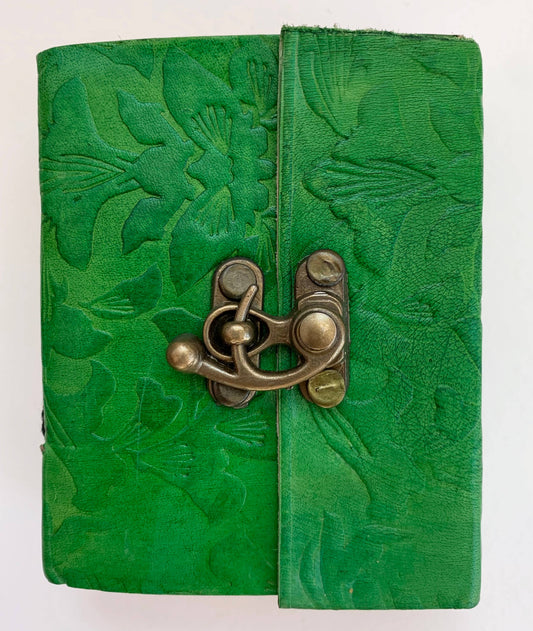Green Embossed Journal  ~ 3" x 4"