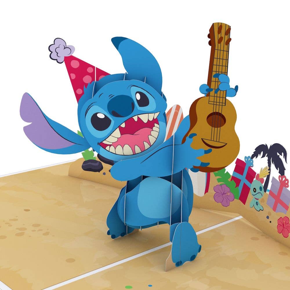 Disney's Stitch Rockin' Birthday Pop-Up Card 5x7"