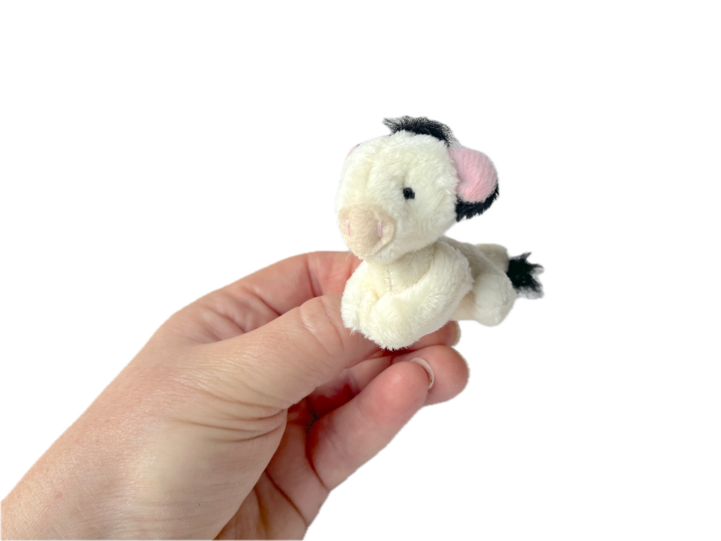 Miniature Plush Cow Keychain Pendant Backpack Charm Doll Toy
