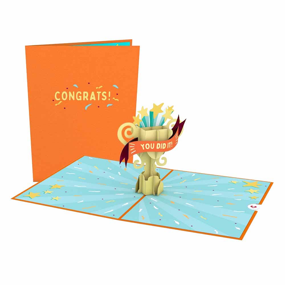 Congrats Trophy 5''x7'' Pop-Up Cards (-62%)